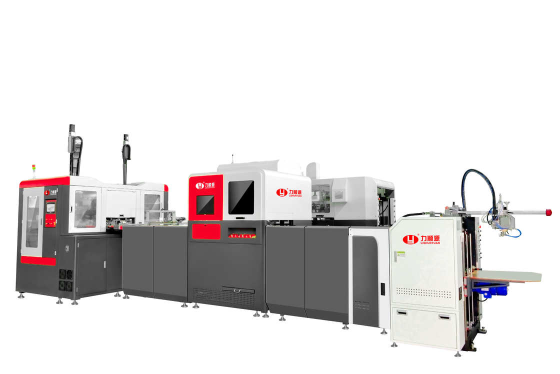 Máquina automática de formación de cajas de cartón de doble cabeza de alta velocidad para cajas rígidas