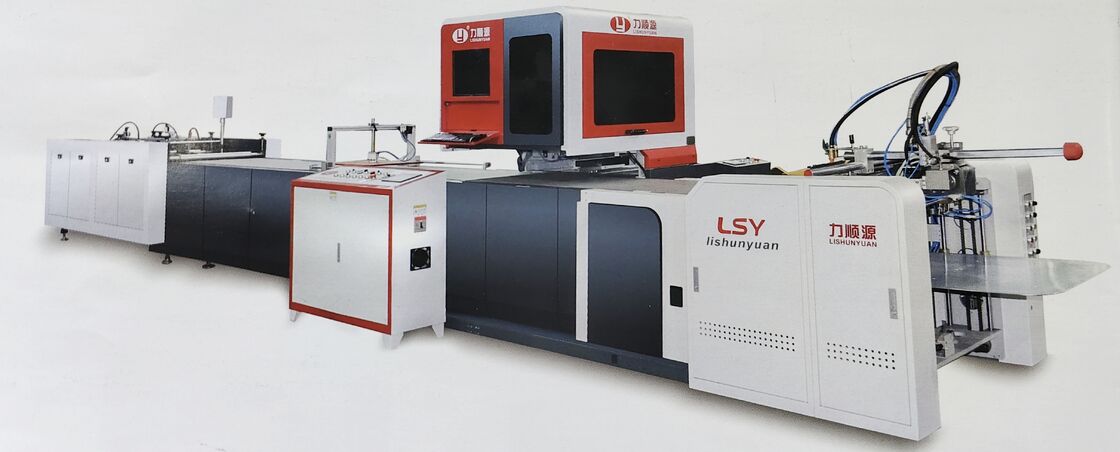 LY 485C PK Sistema de envoltura de caja de visión automática automática línea automática máquina de formación de caja automática máquina de fabricación de tapa dura automática