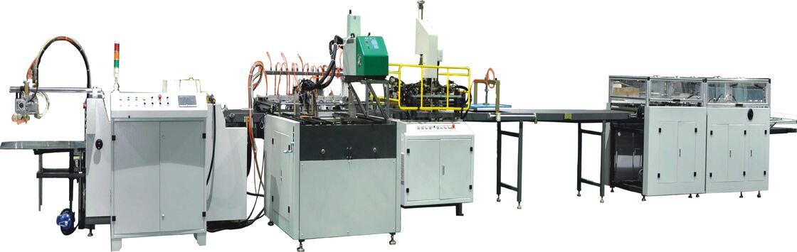 High precise Photoelectric Control Automatic Paper Box Making Machine PLC Touch Screen Control System Work Speed 20 to 30PCS per minute