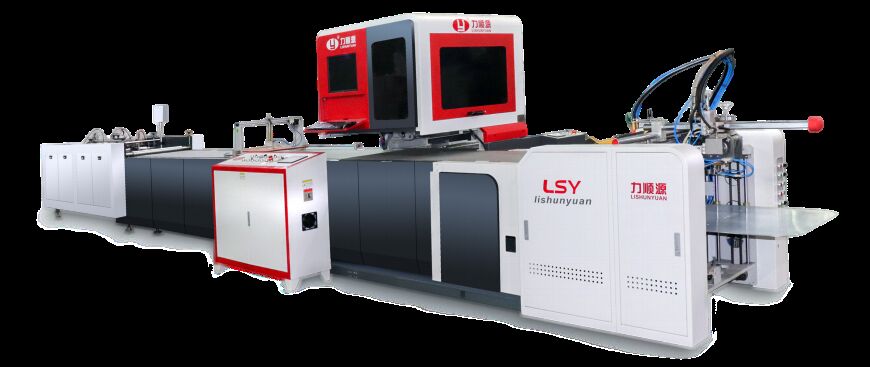LY-485C-PK Máquina totalmente automatizada de visión de caja de envoltura de la máquina de fabricación de caja de tapa dura