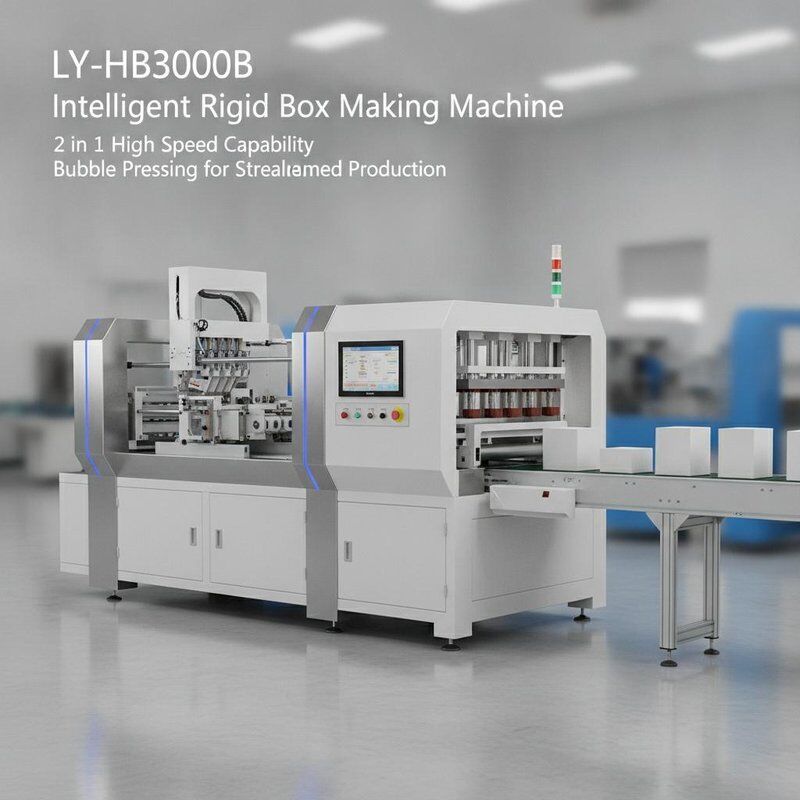 LY- HB3000B Máquina inteligente de fabricación de cajas rígidas con capacidad de alta velocidad 2 en 1 y prensado de burbujas para una producción racionalizada