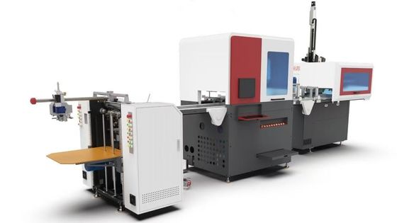 Máquina de fabricación de cajas rígidas Alta tasa de producción 32 piezas por minuto