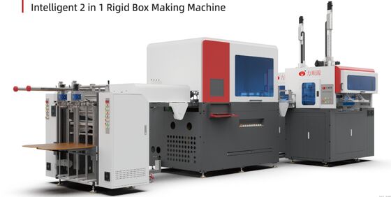 LY-3000CB Máquina inteligente de fabricación de cajas rígidas de alta velocidad 2 en 1 (dentro de las funciones de prensado de burbujas) Máquina de fabricación de cajas rígidas/ Máquina de fabricación de cajas de embalaje/ Máquina automática de fabricación de cajas rígidas/ Máquina de fabricación de cajas de regalo
