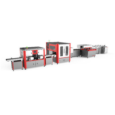 exactitud de colocación visual de la producción de la caja del vino de 25sheets/Min Rigid Box Machine For: ±0.01mm