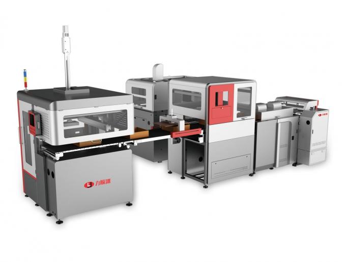 />Línea de producción de cajas rígidas inteligentes de alta velocidad LY-HB1200CN</strong></span></p>
<p> </p>
<p>LY-HB1200CN/CM es una línea de producción de cajas rígidas inteligentes de alta velocidad.Cajas de maquillaje, cajas de joyas y cajas de vino.<br/>Esta máquina adopta un sistema de control servo y un sistema de posicionamiento visual para realizar la finalización automática de la alimentación de papel, pegado, tablero de ceniza, pegado en las esquinas, posicionamiento, sujeción de cajas y envoltura de bordes.<br/>En la alimentación, el pegamento y la cinta transportadora que utilizan el servo drive de marca conocida, pueden ser de velocidad infinitamente variable, alta precisión, fácil de ajustar, ahorrar tiempo;La parte de posicionamiento adopta el sistema de posicionamiento visual y la caja gris del robot para mejorar la precisión y la eficiencia del posicionamiento, posicionamiento con una precisión de ± 0,05 mm, la velocidad de posicionamiento y depuración es más rápida.</p>
<hr/>
<p><img src=